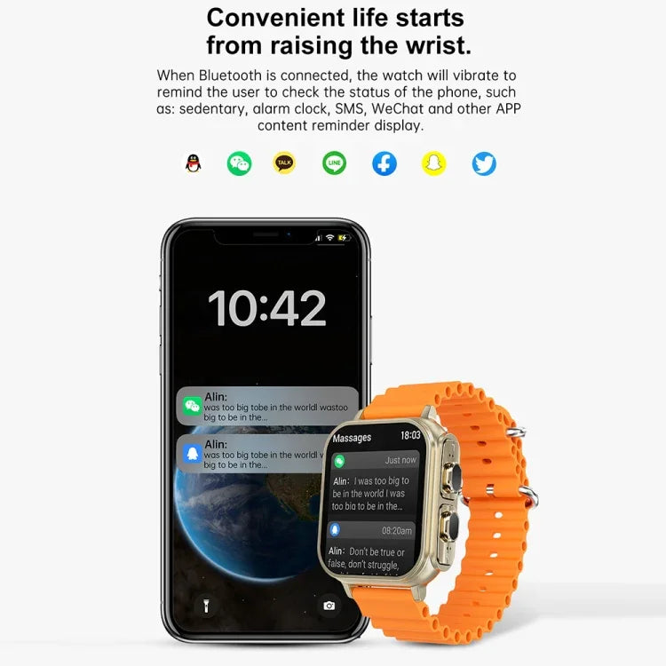 N22 2in1 1.96インチ HDディスプレイ スポーツ Bluetooth通話イヤホンスマートウォッチ
