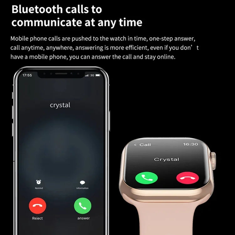 IW9 2.05インチスクエアスクリーンスマートウォッチ Bluetooth通話／血中酸素モニタリング対応