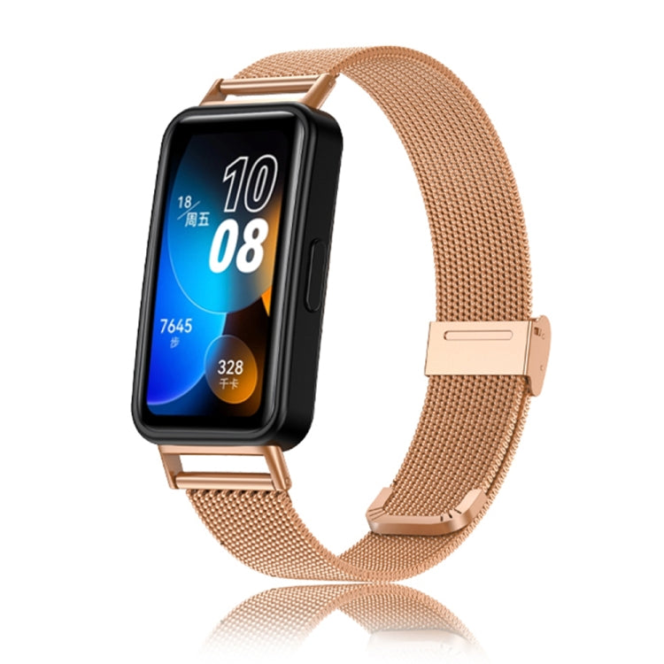 16mm Milan Stainless Steel Metal Mesh Watch Band, For Huawei Band 8