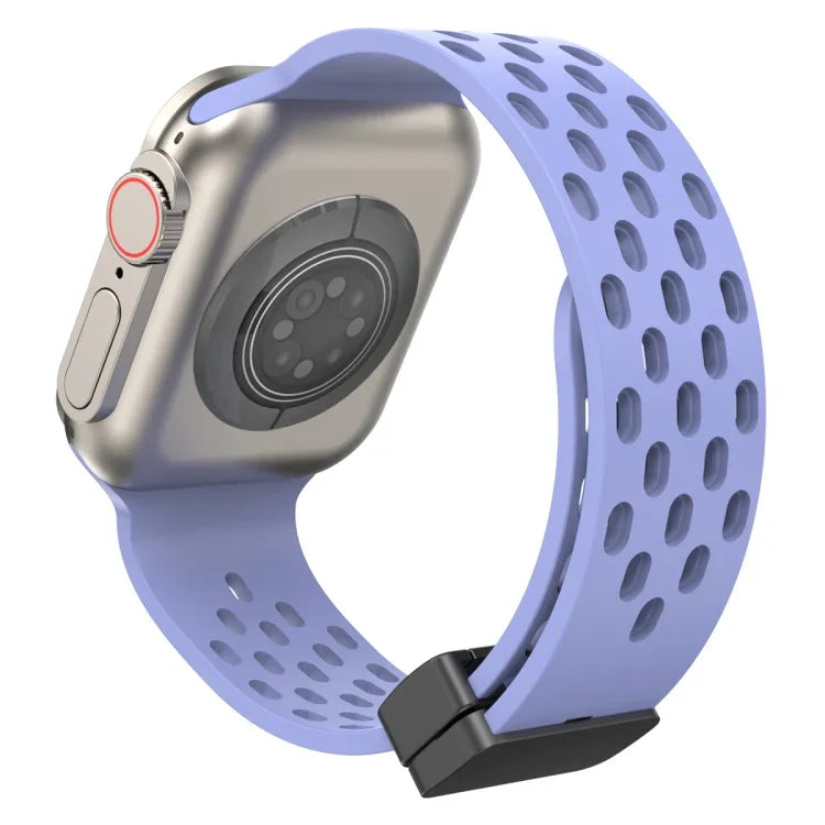 Magnetic Clasp Silicone Watch Band, For Apple Watch Series 8&7 41mm, For Apple Watch Series 8&7 45mm