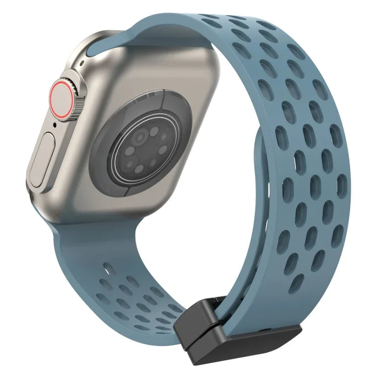 Magnetic Clasp Silicone Watch Band, For Apple Watch Series 8&7 41mm, For Apple Watch Series 8&7 45mm