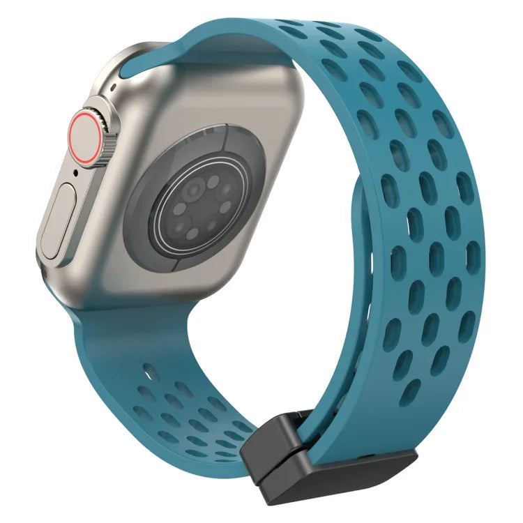 Magnetic Clasp Silicone Watch Band, For Apple Watch Series 8&7 41mm, For Apple Watch Series 8&7 45mm