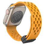 Magnetic Clasp Silicone Watch Band, For Apple Watch Series 8&7 41mm, For Apple Watch Series 8&7 45mm