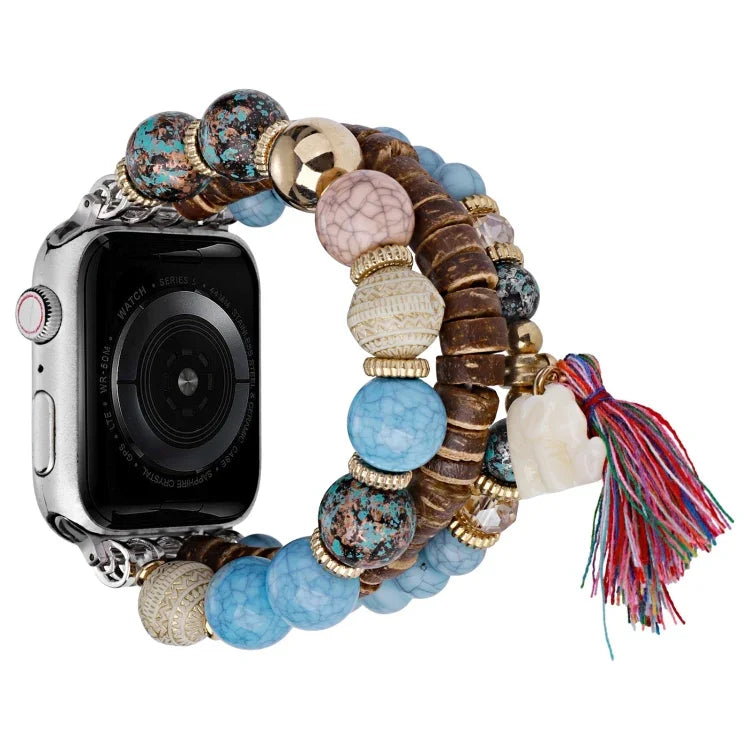 ビーズ ゾウ ペンダント 時計バンド、Apple Watch 2 42 mm 用、Apple Watch 2 38mm 用、Apple Watch 42mm 用、Apple Watch 38mm 用