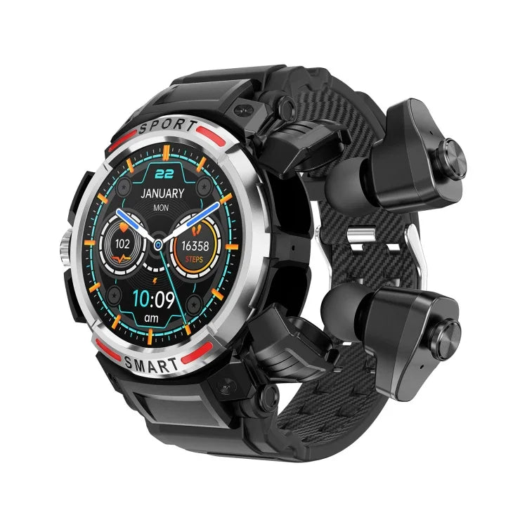 OVISEN GT100 1.39インチ TFTスクリーン 2in1 Bluetoothヘッドセットスマートウォッチ、血中酸素モニタリング／Bluetooth音楽対応