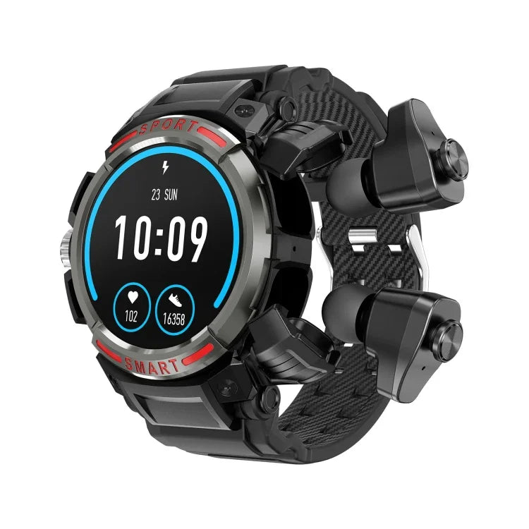 OVISEN GT100 1.39インチ TFTスクリーン 2in1 Bluetoothヘッドセットスマートウォッチ、血中酸素モニタリング／Bluetooth音楽対応
