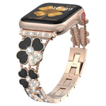 ペタルメタルダイヤモンドウォッチバンド、Apple Watch SE 2023 44mm用、Apple Watch Ultra 49mm用、Apple Watch 8 41mm用、Apple Watch 8 45mm用、Apple Watch 7 41mm用、Apple Watch 7 45mm用、Apple Watch SE 2023 40mm用、Apple Watch SE 2022 40mm用
