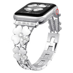 ペタルメタルダイヤモンドウォッチバンド、Apple Watch SE 2023 44mm用、Apple Watch Ultra 49mm用、Apple Watch 8 41mm用、Apple Watch 8 45mm用、Apple Watch 7 41mm用、Apple Watch 7 45mm用、Apple Watch SE 2023 40mm用、Apple Watch SE 2022 40mm用