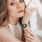 Petal メタルダイヤモンド時計バンド、Apple Watch 3 38mm用、Apple Watch 9 45mm用、Apple Watch 3 42mm用、Apple Watch 2 38mm用、Apple Watch 2 42mm用、Apple Watch 38mm用、Apple Watch 42mm用、Apple Watch 9 41mm用