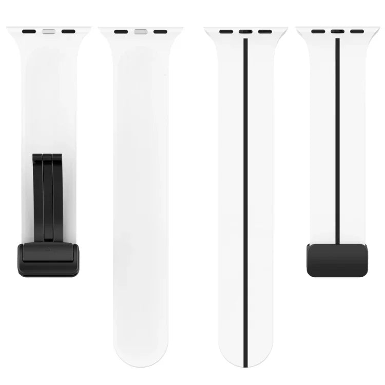 二色折りたたみバックルシリコン時計バンド、Apple Watch 9 45mm用、Apple Watch 9 41mm用