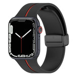 二色折りたたみバックルシリコン時計バンド、Apple Watch 9 45mm用、Apple Watch 9 41mm用