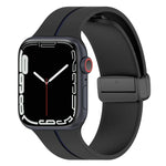 二色折りたたみバックルシリコン時計バンド、Apple Watch 9 45mm用、Apple Watch 9 41mm用