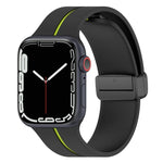 二色折りたたみバックルシリコン時計バンド、Apple Watch 9 45mm用、Apple Watch 9 41mm用