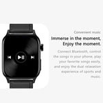 GT22 1.85インチ TFTスクリーン シリコンバンド ヘルススマートウォッチ、Bluetooth通話／高地血中酸素／体温／不整脈／TI心拍数モニタリング対応、シリコンバンド（ブラック）、シリコンバンド（ブラックシルバー）
