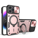 CDテクスチャスライディングカムシールド磁気ホルダースマホケース、iPhone 14 Pro Max用、iPhone 13 Pro Max用、iPhone 13 Pro用、iPhone 13用、iPhone 12用、iPhone 12 Pro Max用、iPhone 12 Pro用、iPhone 11 Pro Max用