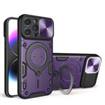 CDテクスチャスライディングカムシールド磁気ホルダースマホケース、iPhone 14 Pro Max用、iPhone 13 Pro Max用、iPhone 13 Pro用、iPhone 13用、iPhone 12用、iPhone 12 Pro Max用、iPhone 12 Pro用、iPhone 11 Pro Max用