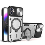 CDテクスチャスライディングカムシールド磁気ホルダースマホケース、iPhone 14 Pro Max用、iPhone 13 Pro Max用、iPhone 13 Pro用、iPhone 13用、iPhone 12用、iPhone 12 Pro Max用、iPhone 12 Pro用、iPhone 11 Pro Max用