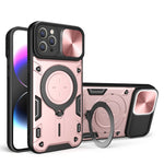 CDテクスチャスライディングカムシールド磁気ホルダースマホケース、iPhone 14 Pro Max用、iPhone 13 Pro Max用、iPhone 13 Pro用、iPhone 13用、iPhone 12用、iPhone 12 Pro Max用、iPhone 12 Pro用、iPhone 11 Pro Max用