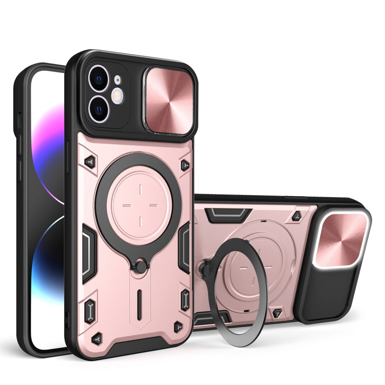 CDテクスチャスライディングカムシールド磁気ホルダースマホケース、iPhone 11用、iPhone 11 Pro用