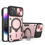 CDテクスチャスライディングカムシールド磁気ホルダースマホケース、iPhone 14 Pro Max用、iPhone 13 Pro Max用、iPhone 13 Pro用、iPhone 13用、iPhone 12用、iPhone 12 Pro Max用、iPhone 12 Pro用、iPhone 11 Pro Max用