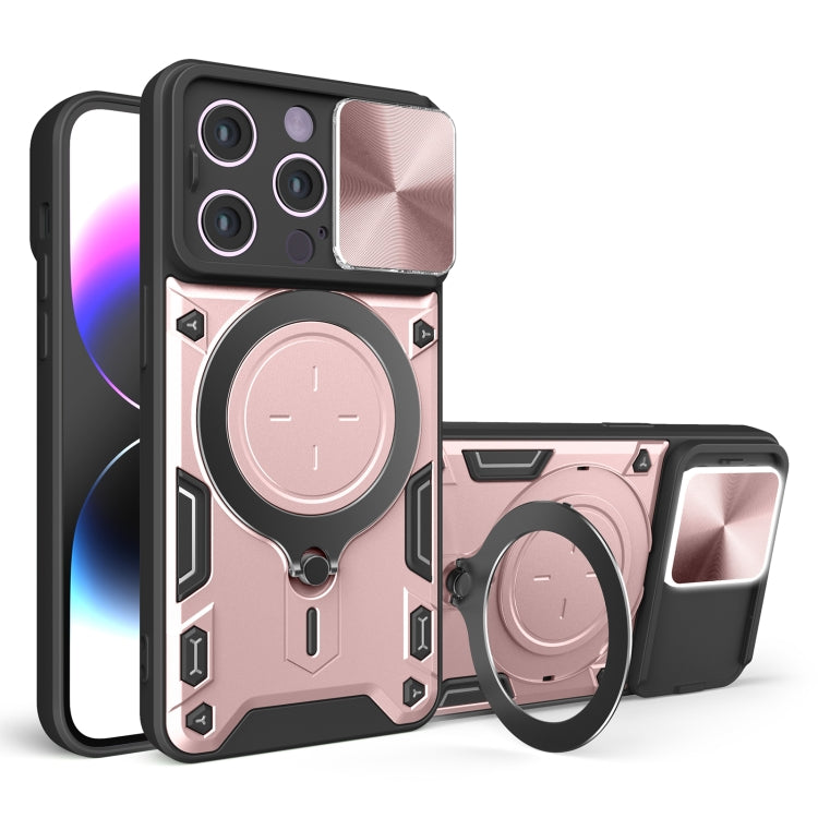 CDテクスチャスライディングカムシールド磁気ホルダースマホケース、iPhone 14 Pro Max用、iPhone 13 Pro Max用、iPhone 13 Pro用、iPhone 13用、iPhone 12用、iPhone 12 Pro Max用、iPhone 12 Pro用、iPhone 11 Pro Max用