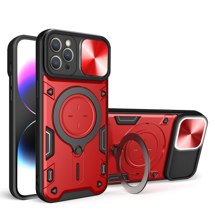 CDテクスチャスライディングカムシールド磁気ホルダースマホケース、iPhone 14 Pro Max用、iPhone 13 Pro Max用、iPhone 13 Pro用、iPhone 13用、iPhone 12用、iPhone 12 Pro Max用、iPhone 12 Pro用、iPhone 11 Pro Max用