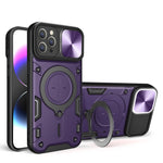 CDテクスチャスライディングカムシールド磁気ホルダースマホケース、iPhone 14 Pro Max用、iPhone 13 Pro Max用、iPhone 13 Pro用、iPhone 13用、iPhone 12用、iPhone 12 Pro Max用、iPhone 12 Pro用、iPhone 11 Pro Max用