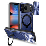 CDテクスチャスライディングカムシールド磁気ホルダースマホケース、iPhone 17e / 16e用、iPhone 17 Pro Max用、iPhone 17 Pro用、iPhone 17用、iPhone Air用、iPhone 16 Pro Max用、iPhone 16 Pro用、iPhone 16 Plus用