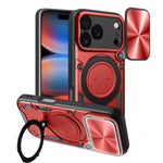 CDテクスチャスライディングカムシールド磁気ホルダースマホケース、iPhone 17e / 16e用、iPhone 17 Pro Max用、iPhone 17 Pro用、iPhone 17用、iPhone Air用、iPhone 16 Pro Max用、iPhone 16 Pro用、iPhone 16 Plus用
