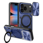 CDテクスチャスライディングカムシールド磁気ホルダースマホケース、iPhone 17e / 16e用、iPhone 17 Pro Max用、iPhone 17 Pro用、iPhone 17用、iPhone Air用、iPhone 16 Pro Max用、iPhone 16 Pro用、iPhone 16 Plus用