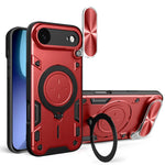 CDテクスチャスライディングカムシールド磁気ホルダースマホケース、iPhone 17e / 16e用、iPhone 17 Pro Max用、iPhone 17 Pro用、iPhone 17用、iPhone Air用、iPhone 16 Pro Max用、iPhone 16 Pro用、iPhone 16 Plus用