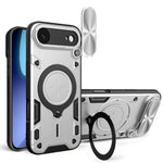 CDテクスチャスライディングカムシールド磁気ホルダースマホケース、iPhone 17e / 16e用、iPhone 17 Pro Max用、iPhone 17 Pro用、iPhone 17用、iPhone Air用、iPhone 16 Pro Max用、iPhone 16 Pro用、iPhone 16 Plus用