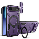CDテクスチャスライディングカムシールド磁気ホルダースマホケース、iPhone 17e / 16e用、iPhone 17 Pro Max用、iPhone 17 Pro用、iPhone 17用、iPhone Air用、iPhone 16 Pro Max用、iPhone 16 Pro用、iPhone 16 Plus用