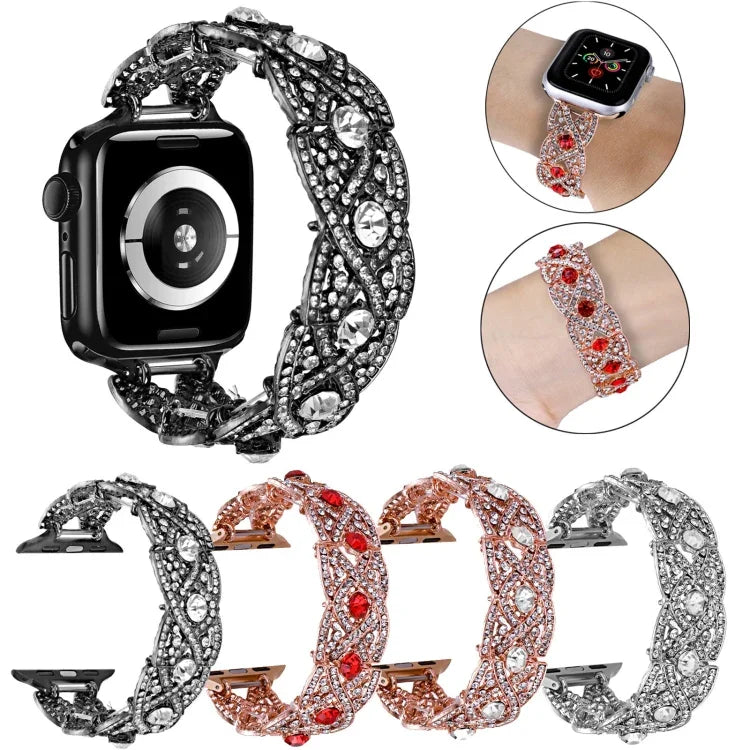 ダイヤモンドツイストメタルウォッチバンド、Apple Watch 2 42mm用、Apple Watch 2 38mm用、Apple Watch 42mm用、Apple Watch 38mm用