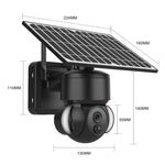 SHIWOJIA IP66防水 4G 3MP ソーラードームIPカメラ、双方向音声＆PIR動体検知＆ナイトビジョン、EU、AU、US