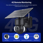 SHIWOJIA IP66防水 4G 3MP ソーラードームIPカメラ、双方向音声＆PIR動体検知＆ナイトビジョン、EU、AU、US
