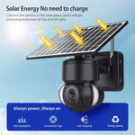 SHIWOJIA IP66防水 4G 3MP ソーラードームIPカメラ、双方向音声＆PIR動体検知＆ナイトビジョン、EU、AU、US