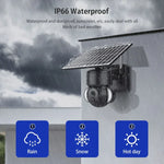 SHIWOJIA IP66防水 4G 3MP ソーラードームIPカメラ、双方向音声＆PIR動体検知＆ナイトビジョン、EU、AU、US