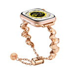 リボンウェーブメタルウォッチバンド、Apple Watch Series 10 46mm用、Apple Watch Series 10 42mm用、Apple Watch SE 2023 44mm用、Apple Watch SE 2023 40mm用、Apple Watch Ultra 2 49mm用、Apple Watch 9 45mm用、Apple Watch 9 41mm用