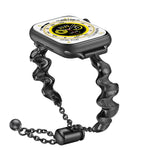 リボンウェーブメタルウォッチバンド、Apple Watch Series 10 46mm用、Apple Watch Series 10 42mm用、Apple Watch SE 2023 44mm用、Apple Watch SE 2023 40mm用、Apple Watch Ultra 2 49mm用、Apple Watch 9 45mm用、Apple Watch 9 41mm用