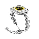 リボンウェーブメタルウォッチバンド、Apple Watch Series 10 46mm用、Apple Watch Series 10 42mm用、Apple Watch SE 2023 44mm用、Apple Watch SE 2023 40mm用、Apple Watch Ultra 2 49mm用、Apple Watch 9 45mm用、Apple Watch 9 41mm用