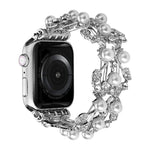 四つ葉ビーズメタルウォッチバンド Apple Watch 6 40mm用、Apple Watch 6 44mm用、Apple Watch 5 44mm用、Apple Watch 5 40mm用、Apple Watch 4 44mm用、Apple Watch 4 40mm用、Apple Watch 3 38mm用、Apple Watch 3 42mm用、Apple Watch 2 42mm用