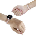 Four-leaf Bead Metal Watch Band, For Apple Watch Series 10 46mm, For Apple Watch Series 10 42mm, For Apple Watch SE 2023 44mm, For Apple Watch SE 2023 40mm, For Apple Watch Ultra 2 49mm, For Apple Watch 9 45mm, For Apple Watch 9 41mm                   ...