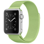 Apple Watch用 ミラネーゼループ磁気ステンレススチールウォッチバンド、5＆4 40mm／3＆2＆1 38mm用、5＆4 44mm／3＆2＆1 42mm用
