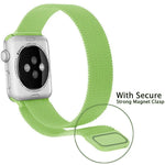 Apple Watch用 ミラネーゼループ磁気ステンレススチールウォッチバンド、5＆4 40mm／3＆2＆1 38mm用、5＆4 44mm／3＆2＆1 42mm用
