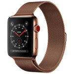 Apple Watch用 ミラネーゼループ磁気ステンレススチールウォッチバンド、5＆4 40mm／3＆2＆1 38mm用、5＆4 44mm／3＆2＆1 42mm用