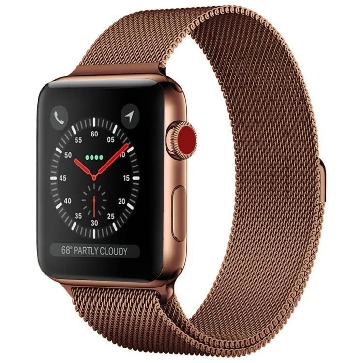 Apple Watch用 ミラネーゼループ磁気ステンレススチールウォッチバンド、5＆4 40mm／3＆2＆1 38mm用、5＆4 44mm／3＆2＆1 42mm用