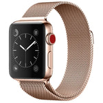 Apple Watch用 ミラネーゼループ磁気ステンレススチールウォッチバンド、5＆4 40mm／3＆2＆1 38mm用、5＆4 44mm／3＆2＆1 42mm用
