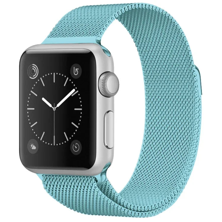 Apple Watch用 ミラネーゼループ磁気ステンレススチールウォッチバンド、5＆4 40mm／3＆2＆1 38mm用、5＆4 44mm／3＆2＆1 42mm用