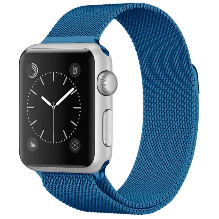 Apple Watch用 ミラネーゼループ磁気ステンレススチールウォッチバンド、5＆4 40mm／3＆2＆1 38mm用、5＆4 44mm／3＆2＆1 42mm用